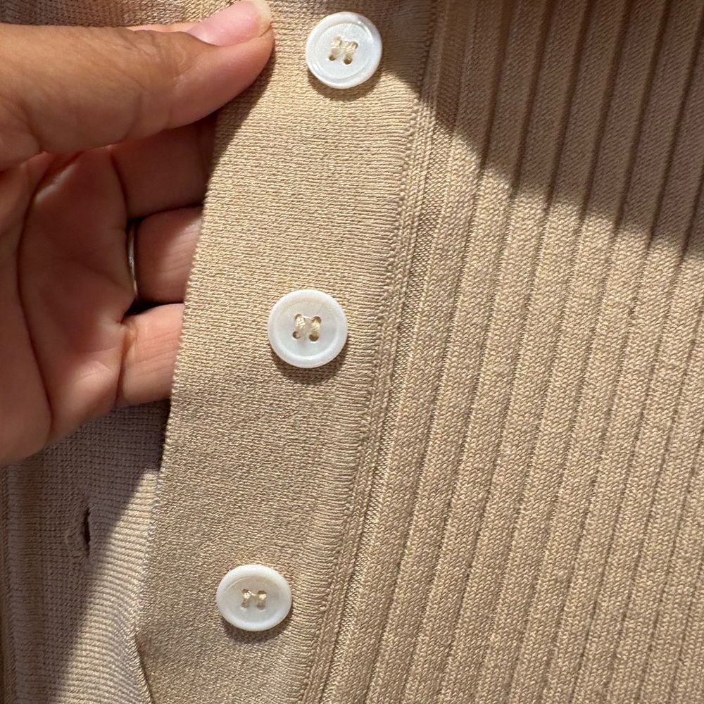 SAMSOE Beige Ribbed Knit Dress - Picture 12 of 16